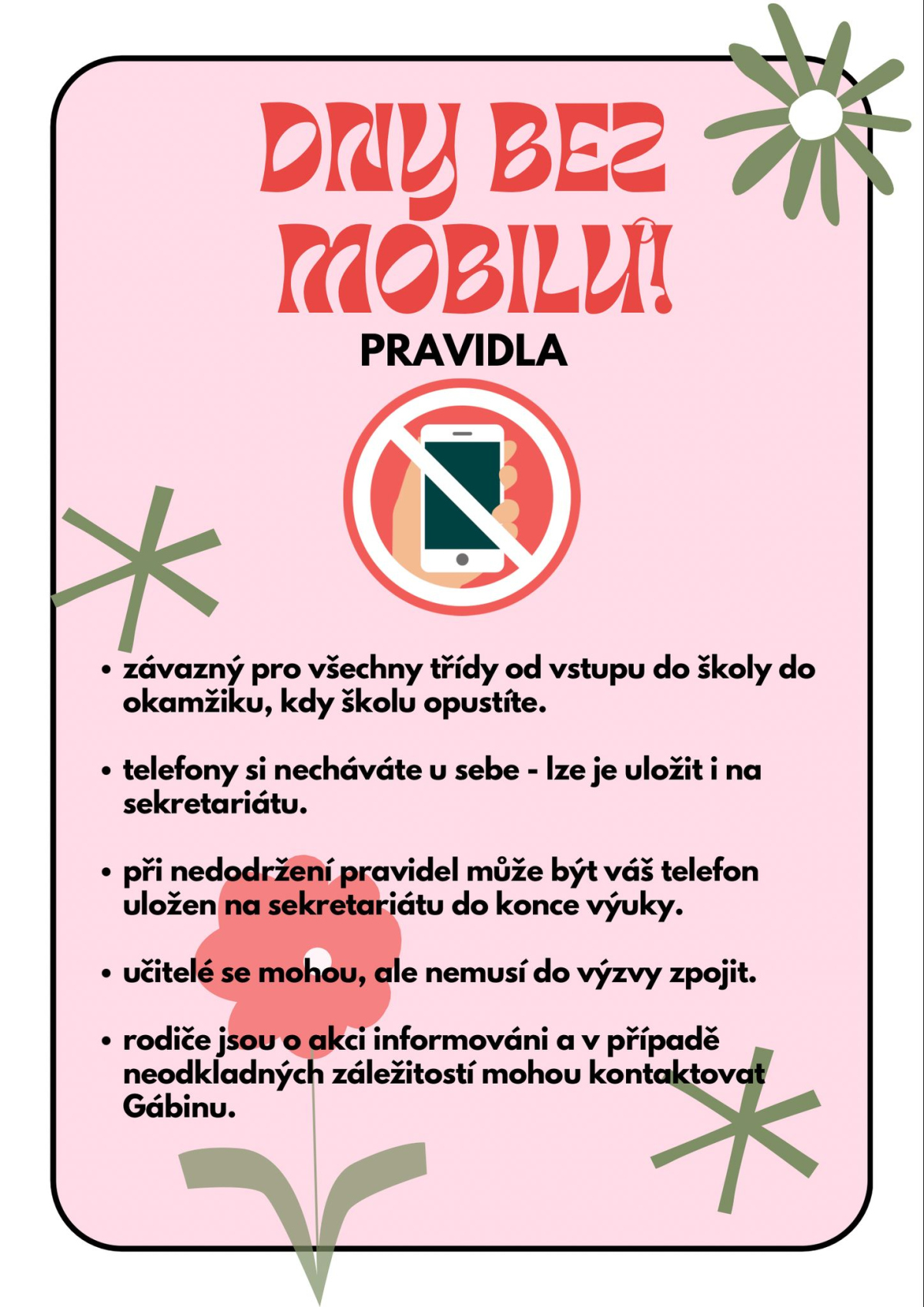 Den bez mobilů