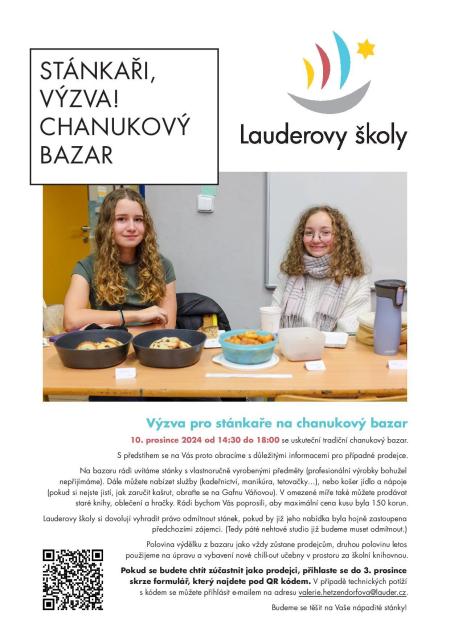 Výzva pro stánkaře na chanukový bazar